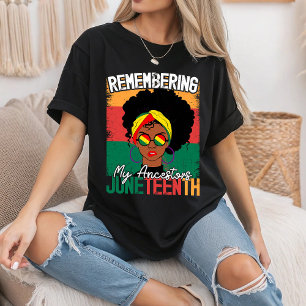 Minner av mina förfäder Juneteenth Freedom Day T Shirt