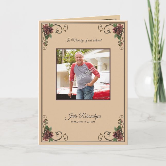 Minnes- begravnings- programmall program (Framsida)