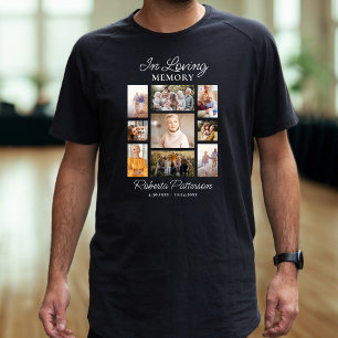 Minnes Collage Begravning Minnesstund Foto Collage T Shirt