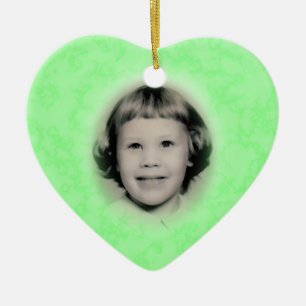 Minnes- fotoprydnadanpassade julgransprydnad keramik