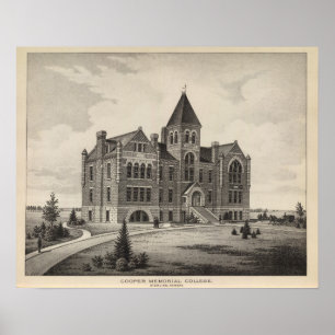 Minnes- högskola för Cooper, sterling, Kansas Poster
