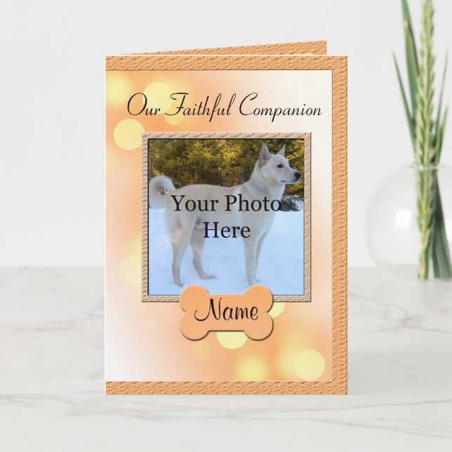 Minnes- meddelande för hund - älsklings- förlust (Framsida)