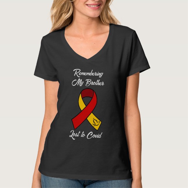 Minnes Min Bror | Förlorad till Covid Minneshögtid T Shirt (Framsida)