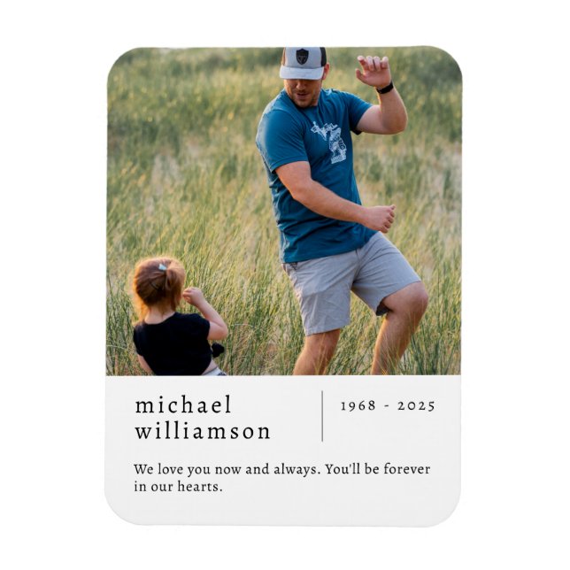 Minnes Minimalistisk Foto  Magnet (Vertikal)