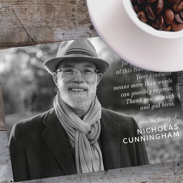 Minnes Modern Elegant Anpassad Bild och Meddelande Vykort (Skapare uppladdad)