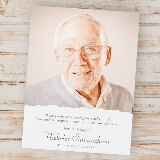 Minnes Modern Enkel Elegant Chic Tacksamhetskort (Skapare uppladdad)