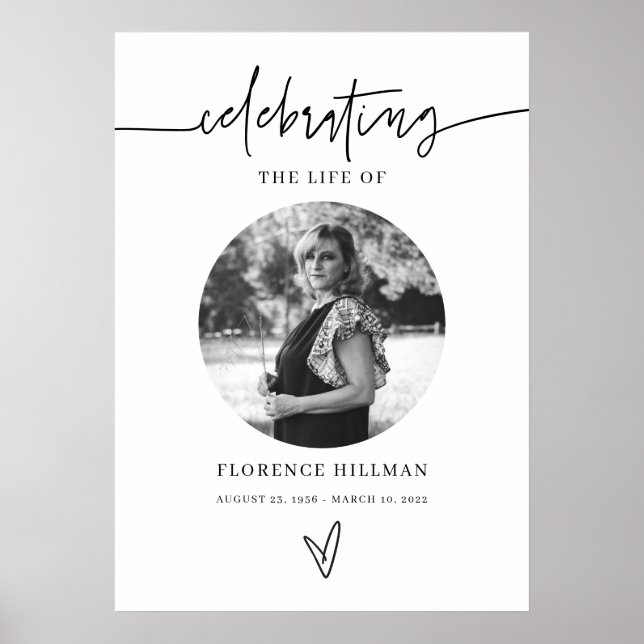 Minnes skylt för begravningsfirande (Framsidan)