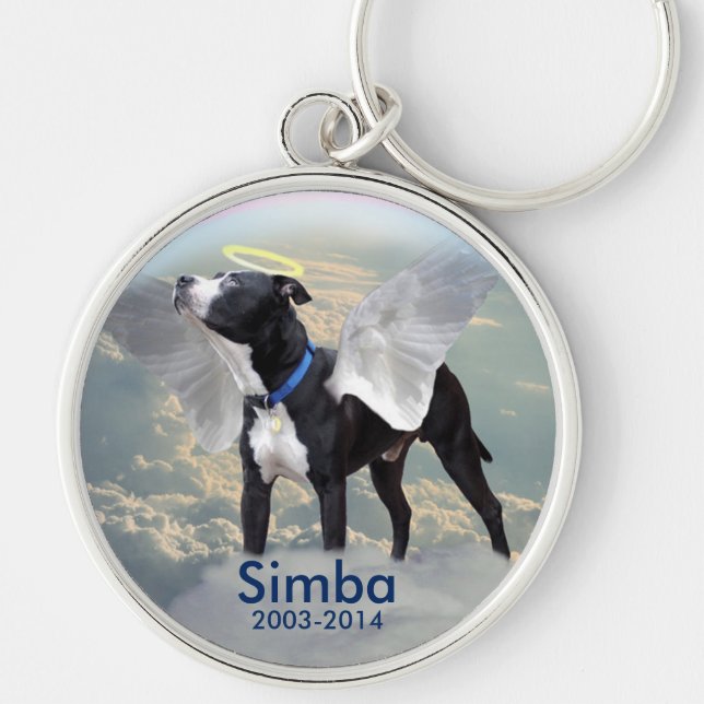 Minnes- stor (2,125") högvärdig runda Keychain för Rund Silverfärgad Nyckelring (Framsidan)