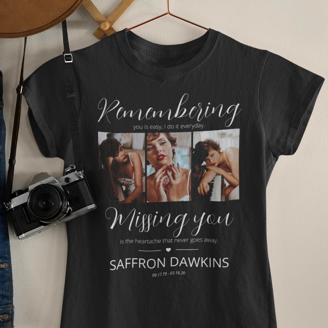 Minnes T-Shirt med 3 Fotografier (Skapare uppladdad)