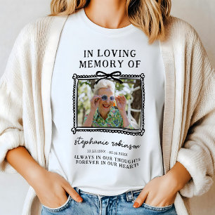 Minnes-T-shirt med bågram – Alltid i våra hjärtan T Shirt