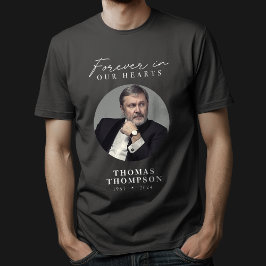 Minnes-T-shirt med Foto för Alltid i Våra Hjärtan T Shirt