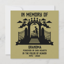 Minnes trädgårdsmästare Begravning Kort