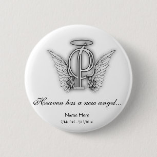 Minnes- Tributebrev P för Monogram Knapp