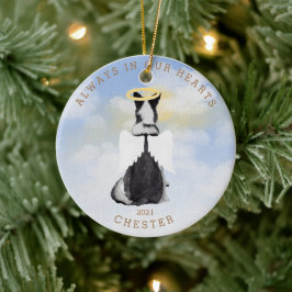 minnesängel hundar vingar foto keramikprydnad julgransprydnad keramik