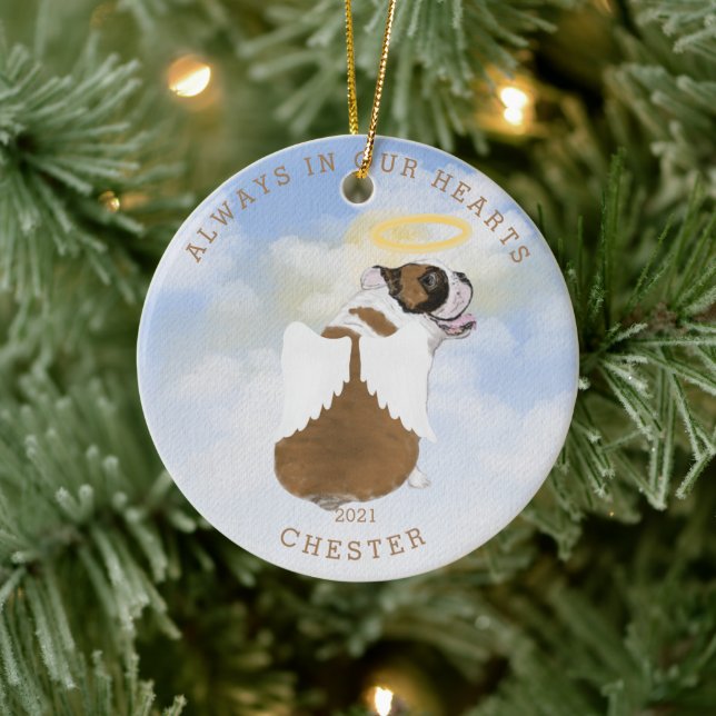 minnesängel hundar vingar foto keramisk prydnad julgransprydnad keramik (Träd)