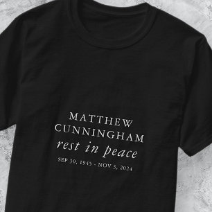 Minnesbegravning i modern fred t shirt