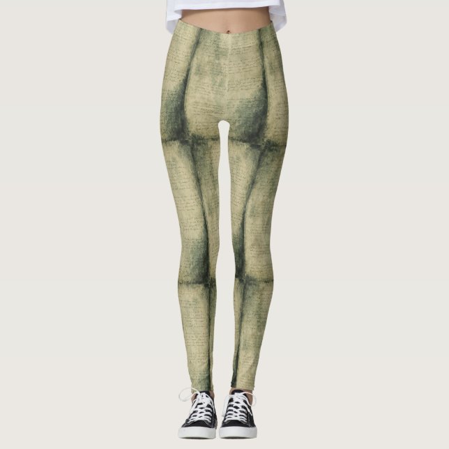 Minnesbild - Åldras, handskript Leggings (Framsida)