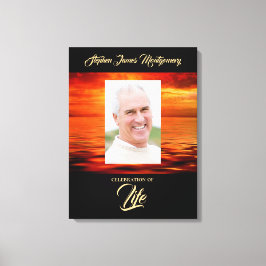 Minnesbild för firande av livets slut vid havet vi canvastryck