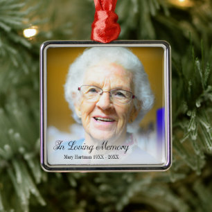 Minnesbild Till minne av farmor/mormor Julgransprydnad Metall