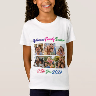 Minnesbilder för generationer Multi-Foto Återfören T Shirt