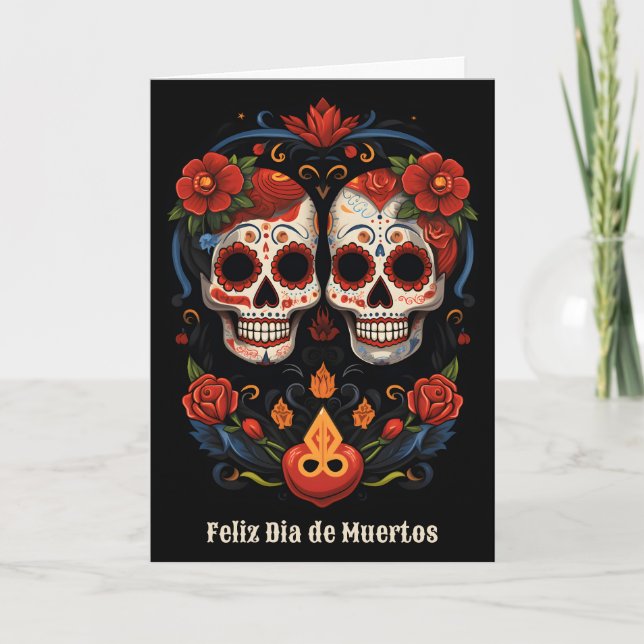 🌹 Minnesblommor: Dia de Muertos 🌹 Helgkort (Framsida)