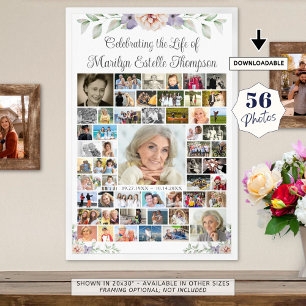 Minnesblommor Grönt 56 Fotokollage Poster
