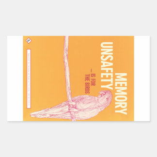 Minnesbrist för fågeldekalen rektangulärt klistermärke