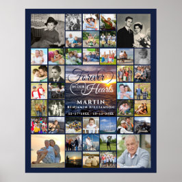 Minnesceremoni Solnedgång 42 Bilder ALLTID I HJÄRT Poster