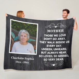 minnescitat för mamma Anpassningsbar Photo och na Fleecefilt