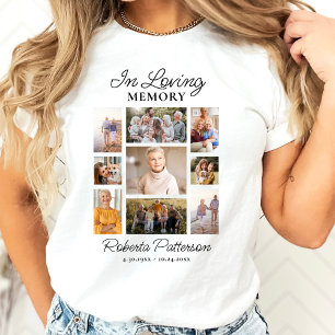 Minnescollage för begravning eller minnesstund t shirt