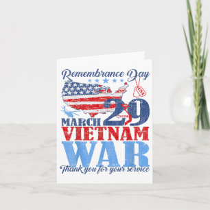 Minnesdag 29 mars Vietnam Krig USA:s armé Veter Kort