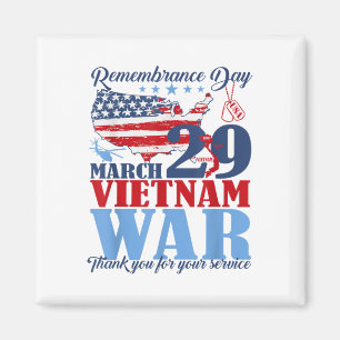 Minnesdag 29 mars Vietnam Krig Veteran Magnet