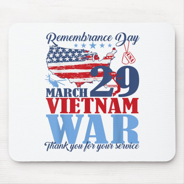 Minnesdag 29 mars Vietnam Krig Veteran Musmatta (Framsidan)