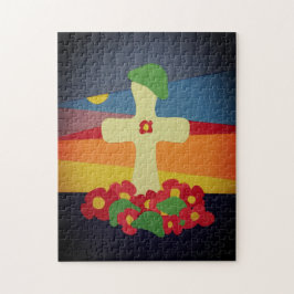 Minnesdag Fallen Soldier Grave Red Poppies Pussel