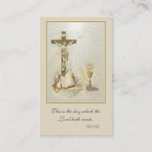 Minnesdag för katolska Sacrament of Initiation  Visitkort