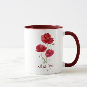 Minnesdag för minnesminnesdagen Red Poppy Mugg