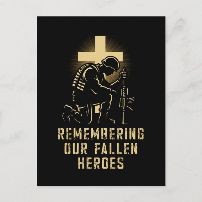 Minnesdag för vår fallande Heroes US Fait Helg Vykort (Framsida)