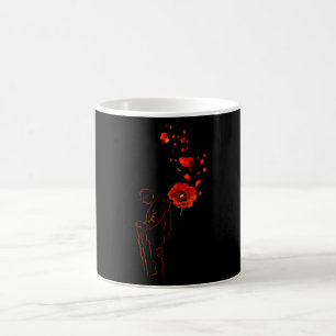 Minnesdag Kanada Red Poppy Lest Vi glömmer bort Kaffemugg
