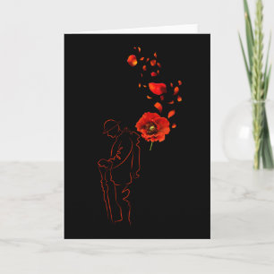 Minnesdag Kanada Red Poppy Lest Vi glömmer bort Kort