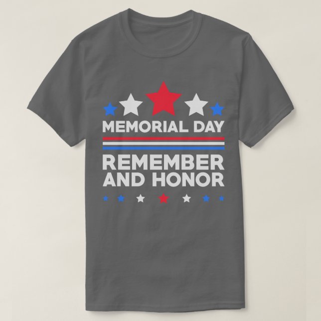 Minnesdag Kom ihåg och hedra T Shirt (Design framsida)