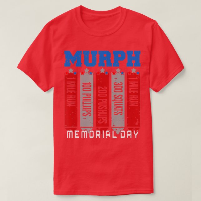 Minnesdag Murph Wod Workout Kor Fitness Roligt T Shirt (Design framsida)