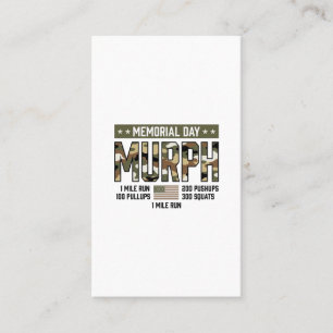 Minnesdag Murph-Workout Vintage Vector-Shirt (2 Visitkort