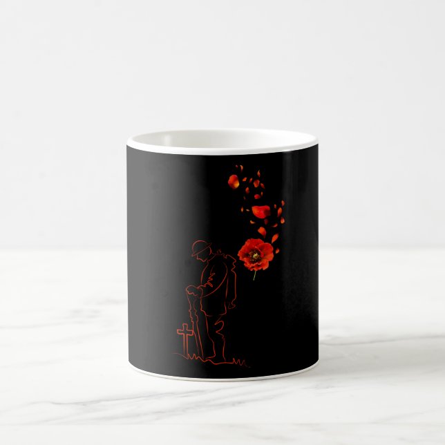 Minnesdag Poppy Lest Vi glömmer Kanada Kaffemugg (Center)