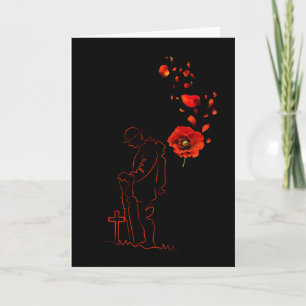 Minnesdag Poppy Lest Vi glömmer Kanada Kort