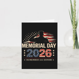 Minnesdagen 2026 Familj Patriotisk Militär Kort