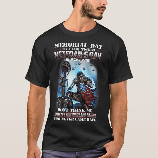 Minnesdagen är för dem veterandagen är för mig t shirt (Framsida)