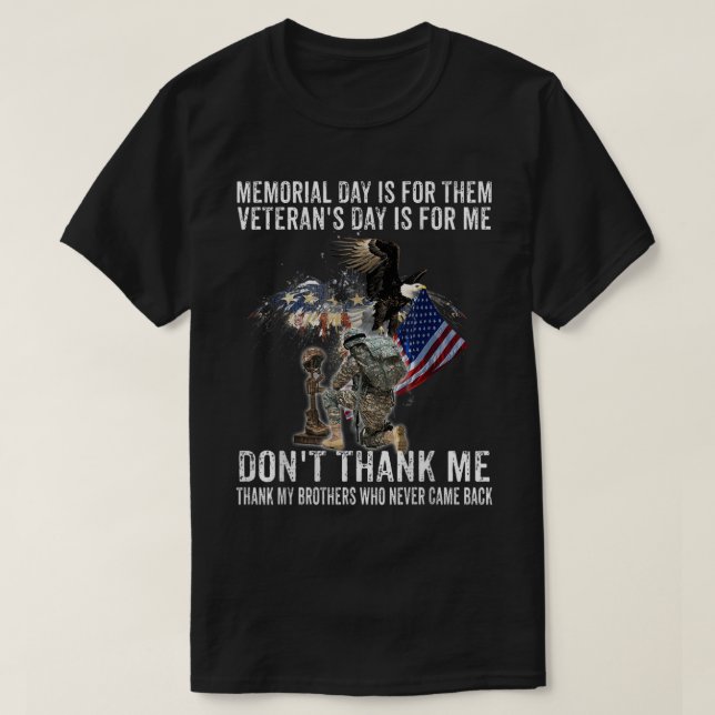 Minnesdagen är för veterandagen för mig i USA T Shirt (Design framsida)