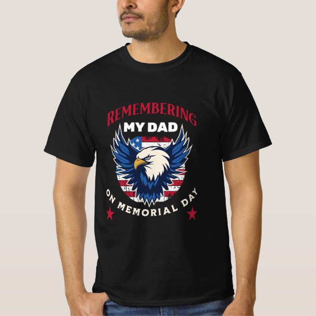 Minnesdagen för mitt Pappa på minnesdagen T Shirt (Framsida)