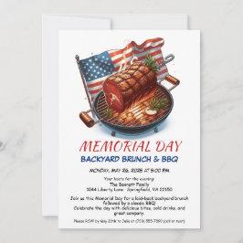 Minnesdagen Grillfest | Patriotisk Bakgårdsgrillni Inbjudningar