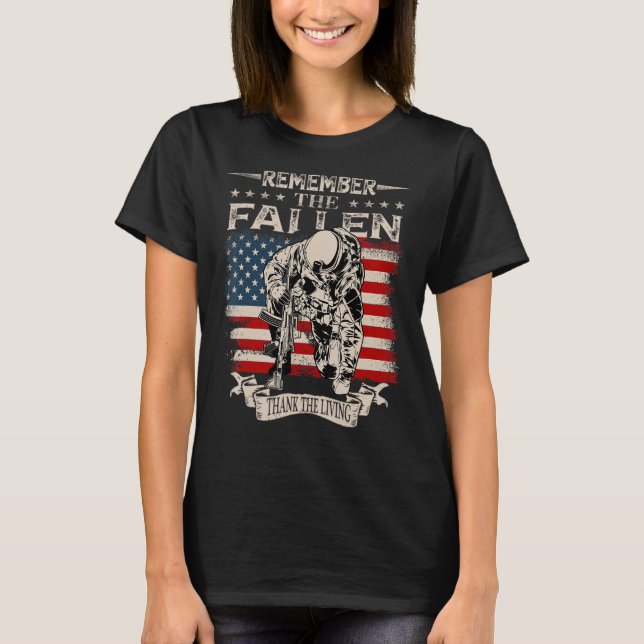 Minnesdagen kom ihåg den fallna dagen tack vare li t shirt (Framsida)